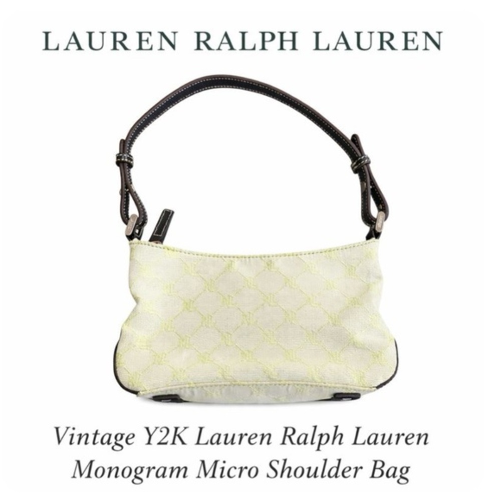 Vintage Y2K Lauren Ralph Lauren Monogram Micro Shoulder Bag